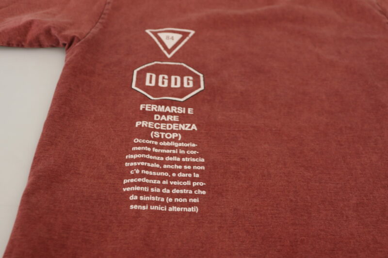 Dolce & Gabbana Elegant Maroon Printed Cotton Tee - Image 7