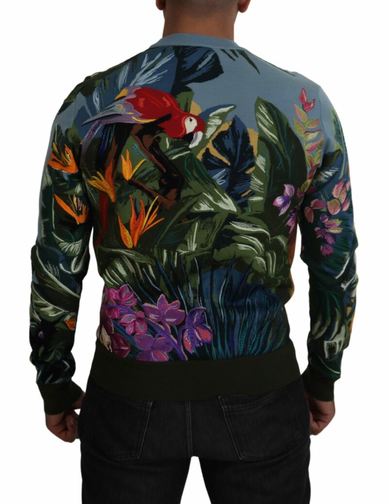 Dolce & Gabbana Jungle Embroidered Wool Silk Sweater - Image 3