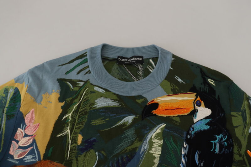 Dolce & Gabbana Jungle Embroidered Wool Silk Sweater - Image 6