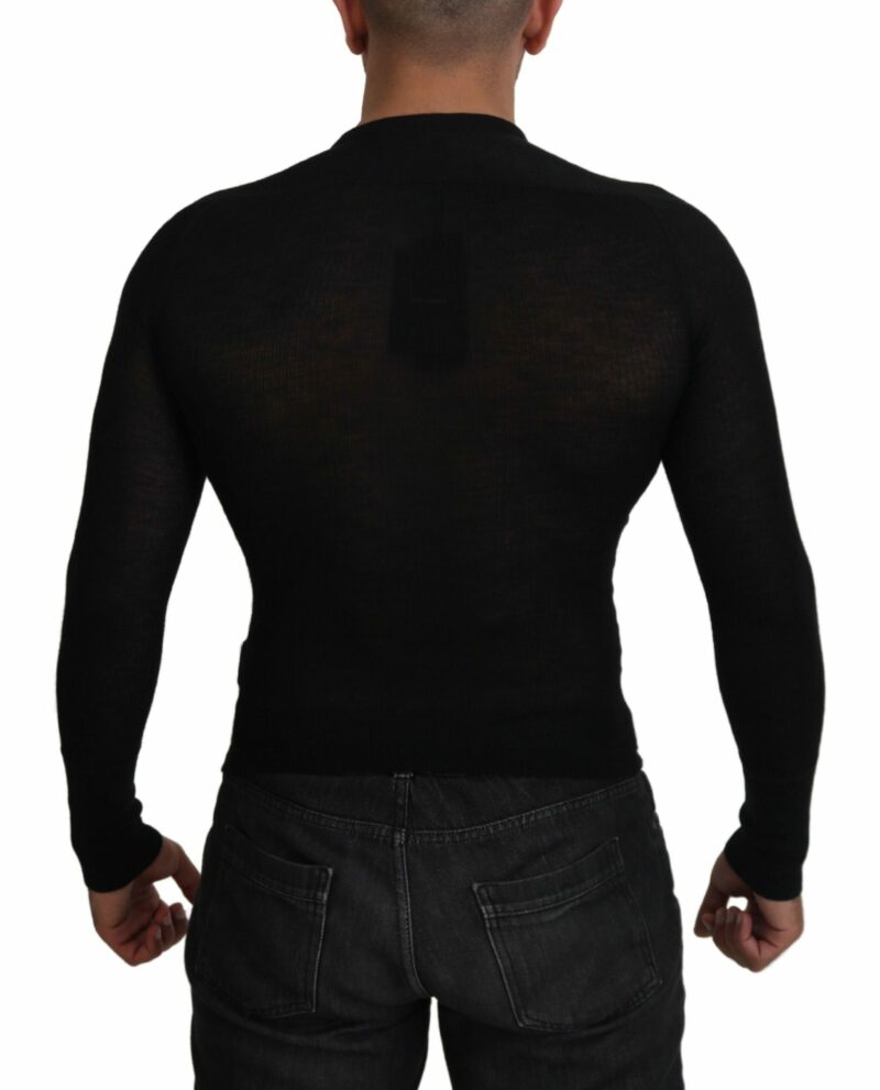 Dolce & Gabbana Elegant Black Cashmere Pullover Sweater - Image 3