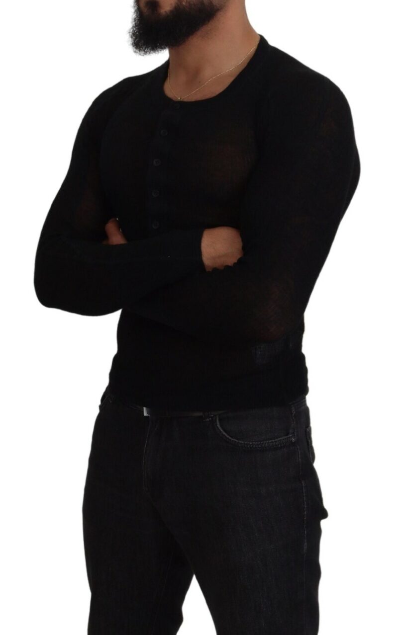 Dolce & Gabbana Elegant Black Cashmere Pullover Sweater - Image 5