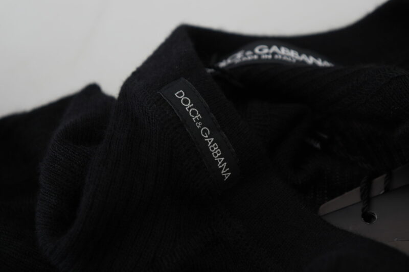 Dolce & Gabbana Elegant Black Cashmere Pullover Sweater - Image 8