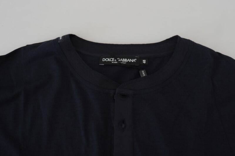 Dolce & Gabbana Elegant Cotton-Silk Blend Blue Pullover - Image 6