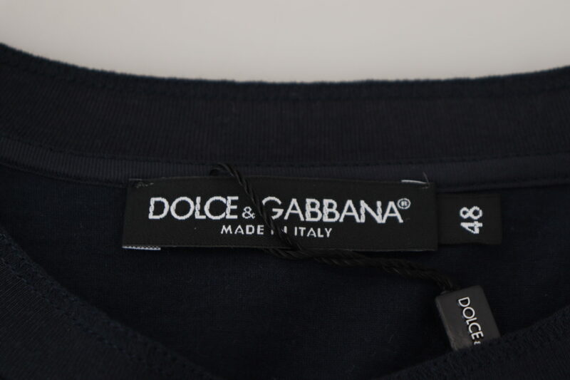 Dolce & Gabbana Elegant Cotton-Silk Blend Blue Pullover - Image 7
