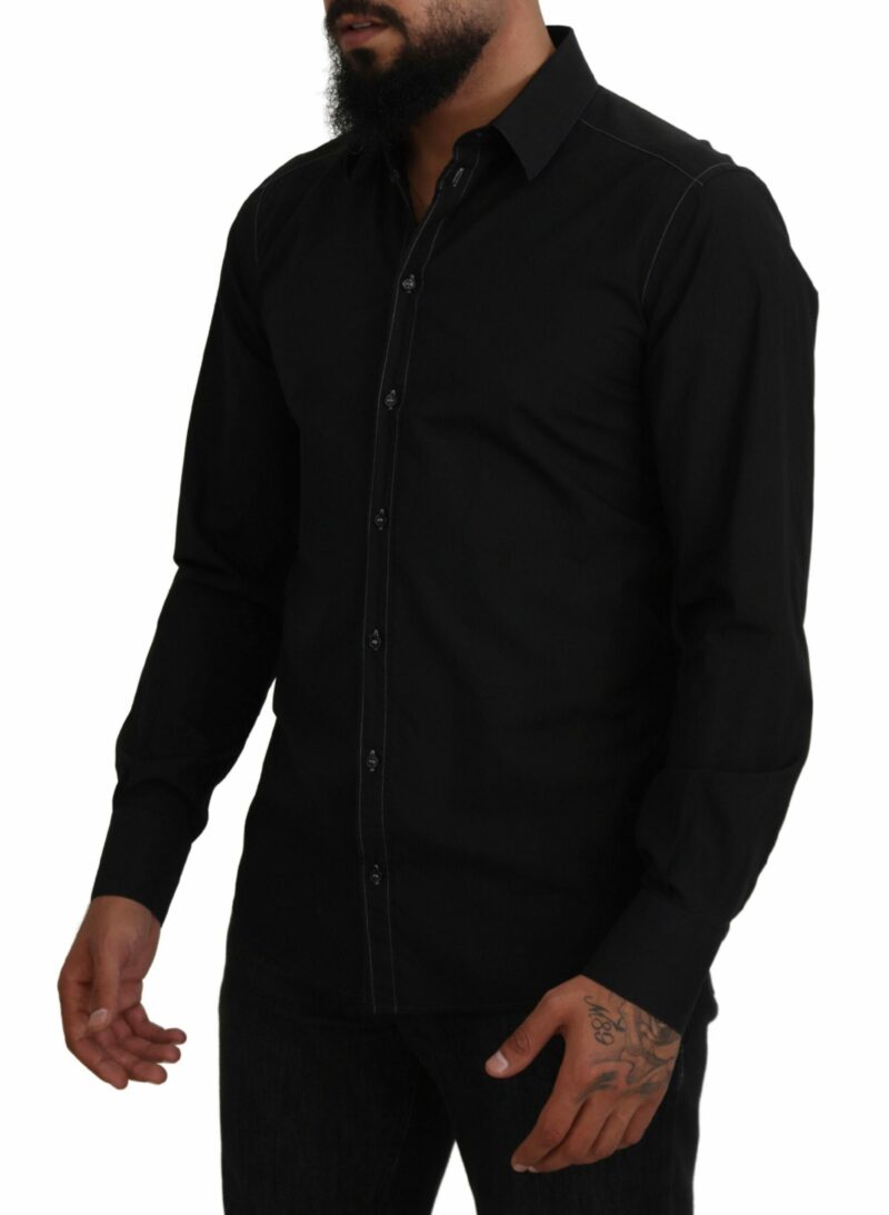 Dolce & Gabbana Elegant Black Formal Cotton Shirt - Image 2