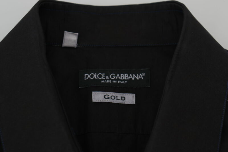 Dolce & Gabbana Elegant Black Formal Cotton Shirt - Image 7
