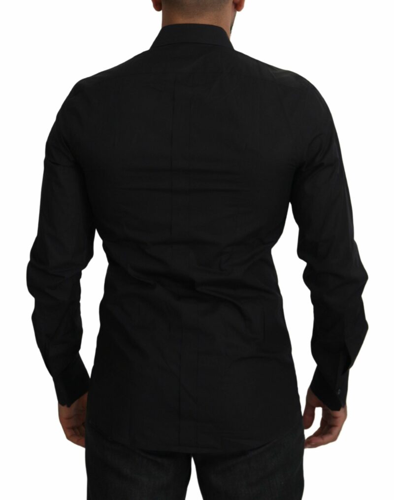 Dolce & Gabbana Elegant Floral Embroidered Cotton Shirt - Image 3