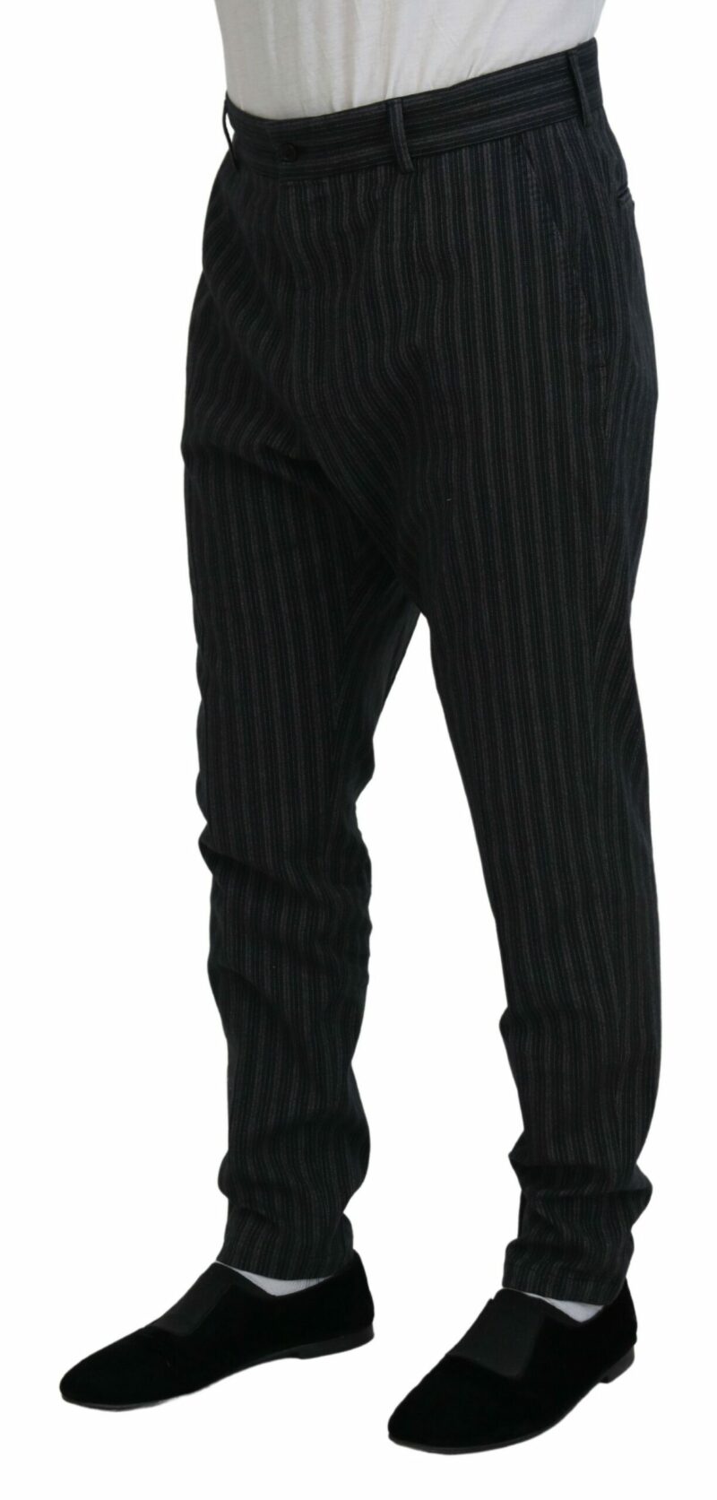 Dolce & Gabbana Elegant Striped Chino Dress Pants - Image 2