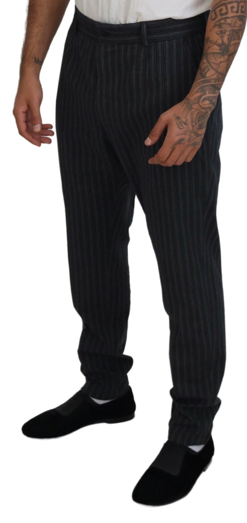 Dolce & Gabbana Elegant Striped Chino Dress Pants - Image 4