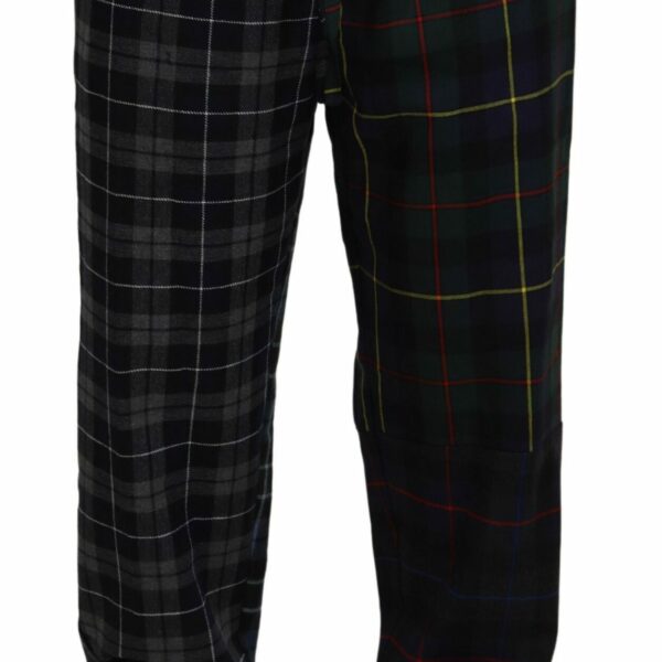 Dolce & Gabbana Checkered Wool Blend Jogger Pants