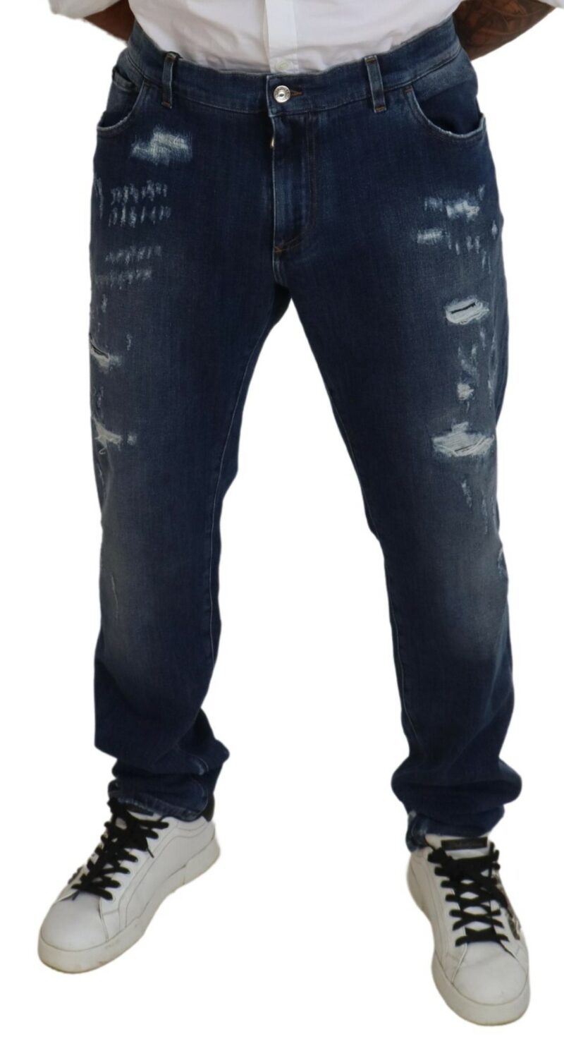 Dolce & Gabbana Elegant Skinny Blue Jeans - Image 4