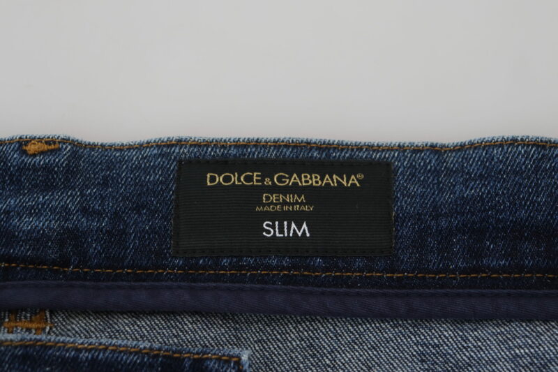 Dolce & Gabbana Elegant Skinny Blue Jeans - Image 6