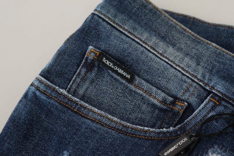 Dolce & Gabbana Elegant Skinny Blue Jeans - Image 8