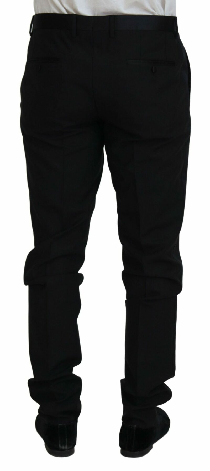 Dolce & Gabbana Elegant Black Dress Pants from Virgin Wool Blend - Image 3
