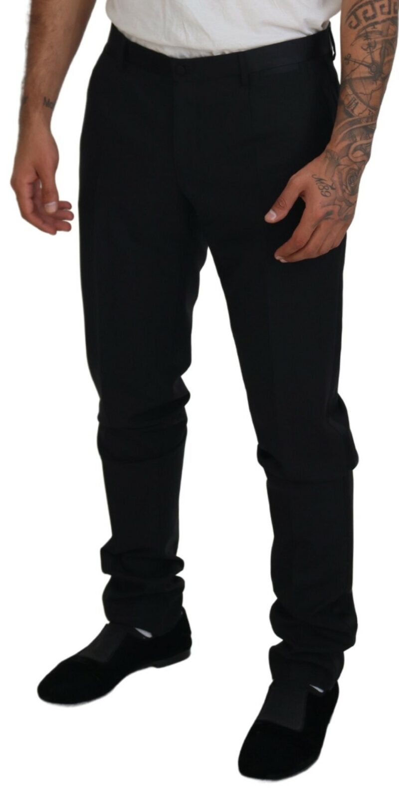 Dolce & Gabbana Elegant Black Dress Pants from Virgin Wool Blend - Image 4