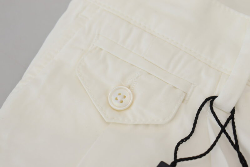 Dolce & Gabbana Elegant White Cotton Chino Pants - Image 7