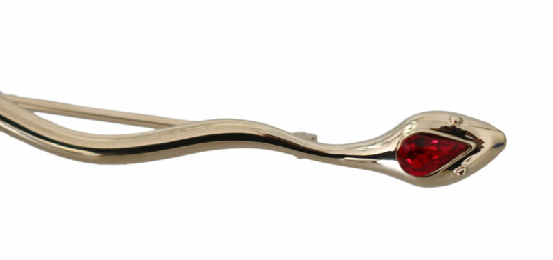 Dolce & Gabbana Elegant Silver Crystal Brooch Pin - Image 4