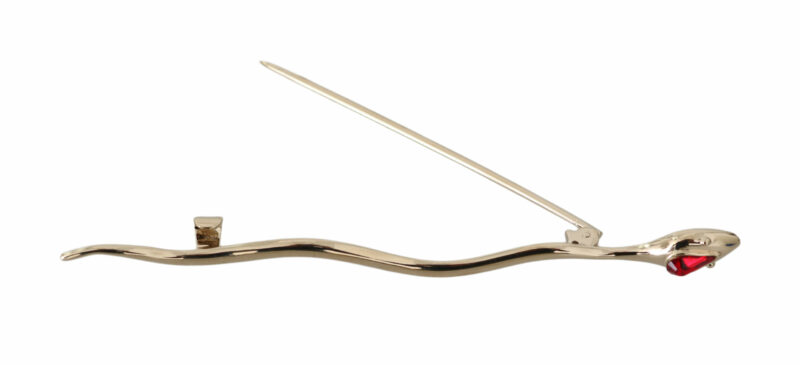Dolce & Gabbana Elegant Silver Crystal Brooch Pin - Image 5