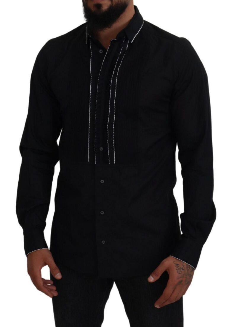 Dolce & Gabbana Elegant Slim Fit Tuxedo Dress Shirt - Image 5