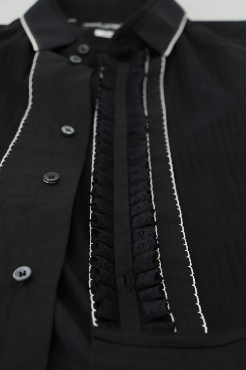 Dolce & Gabbana Elegant Slim Fit Tuxedo Dress Shirt - Image 7