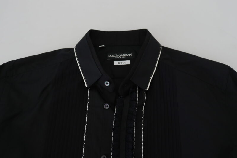 Dolce & Gabbana Elegant Slim Fit Tuxedo Dress Shirt - Image 8