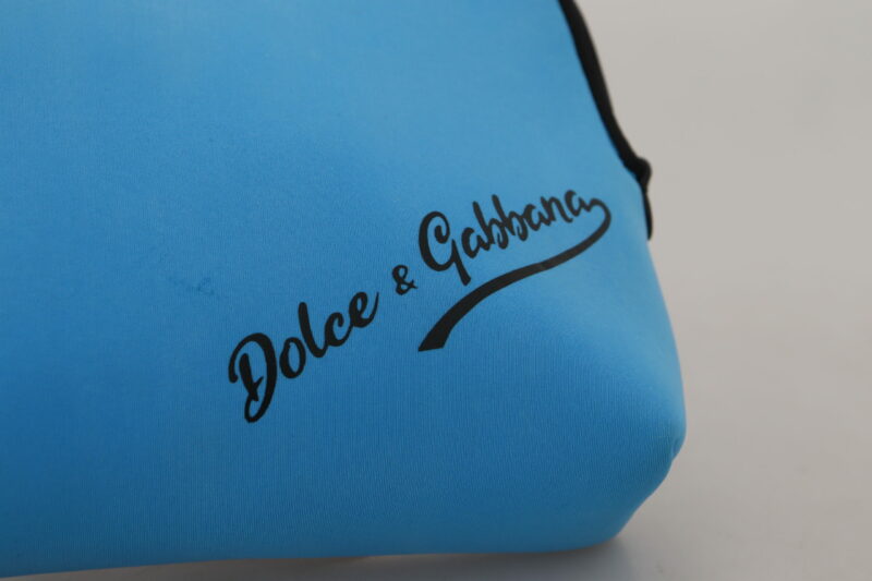 Dolce & Gabbana Elegant Blue Polyamide Pouch Bag - Image 5