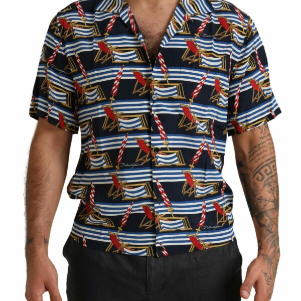 Dolce & Gabbana Elegant Multicolor Silk Casual Shirt