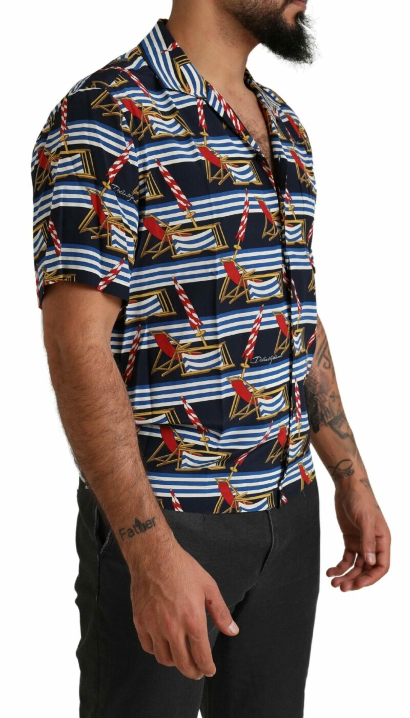 Dolce & Gabbana Elegant Multicolor Silk Casual Shirt - Image 2
