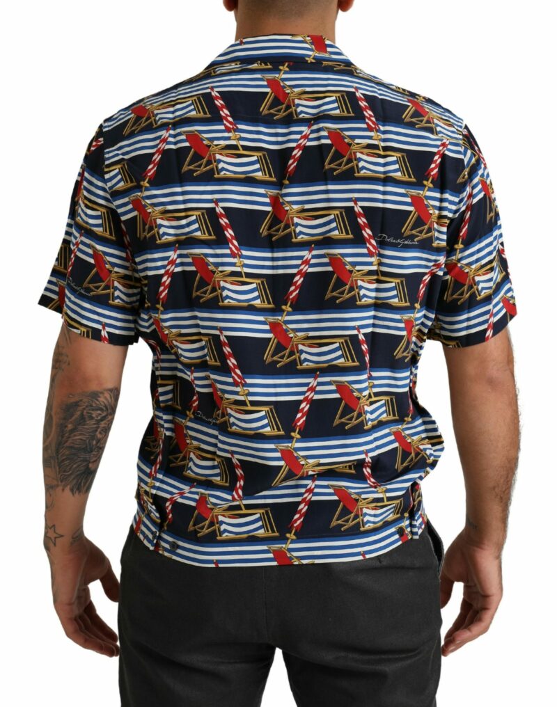 Dolce & Gabbana Elegant Multicolor Silk Casual Shirt - Image 3