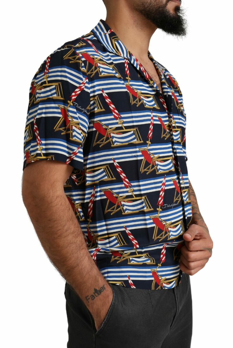 Dolce & Gabbana Elegant Multicolor Silk Casual Shirt - Image 4