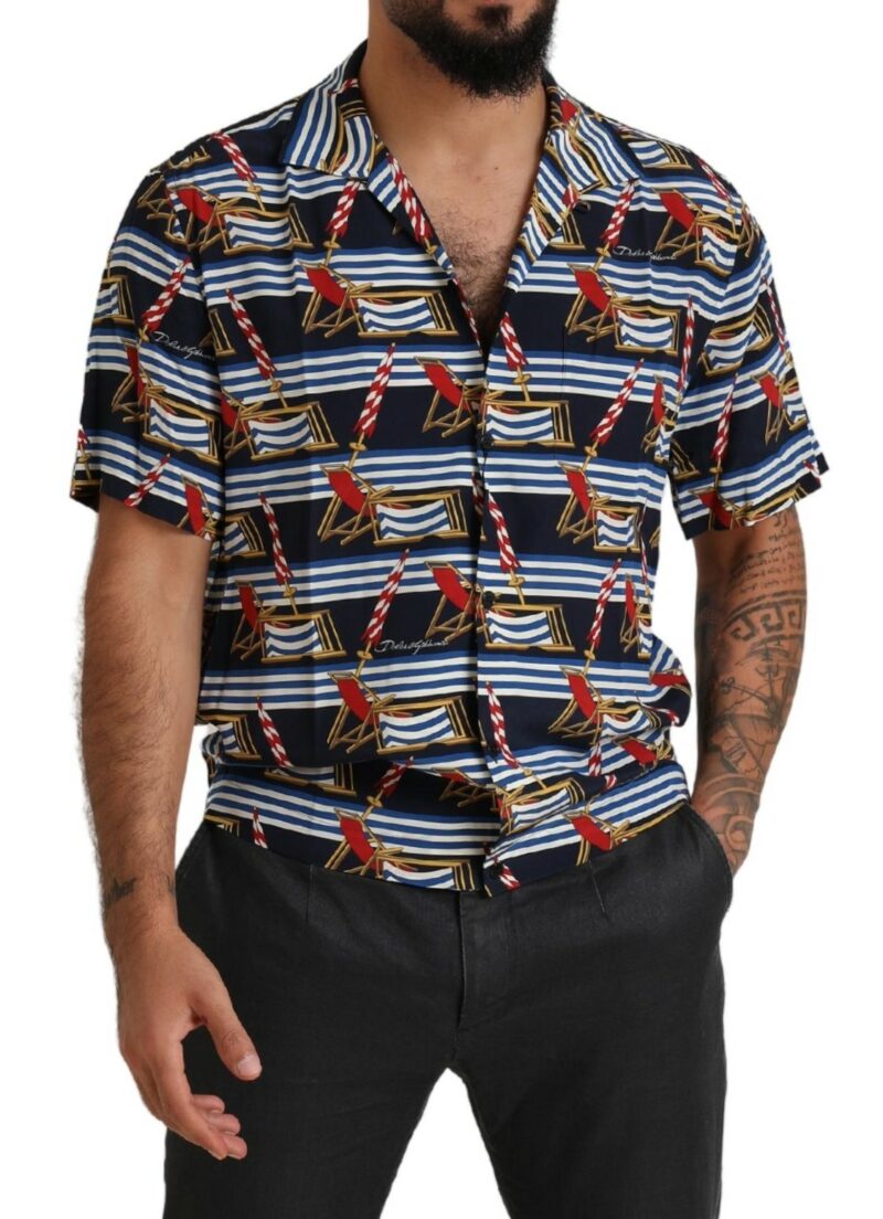 Dolce & Gabbana Elegant Multicolor Silk Casual Shirt - Image 5
