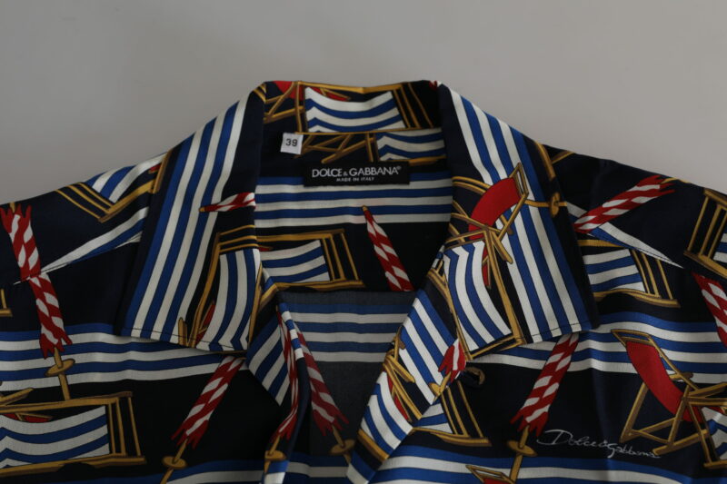 Dolce & Gabbana Elegant Multicolor Silk Casual Shirt - Image 7