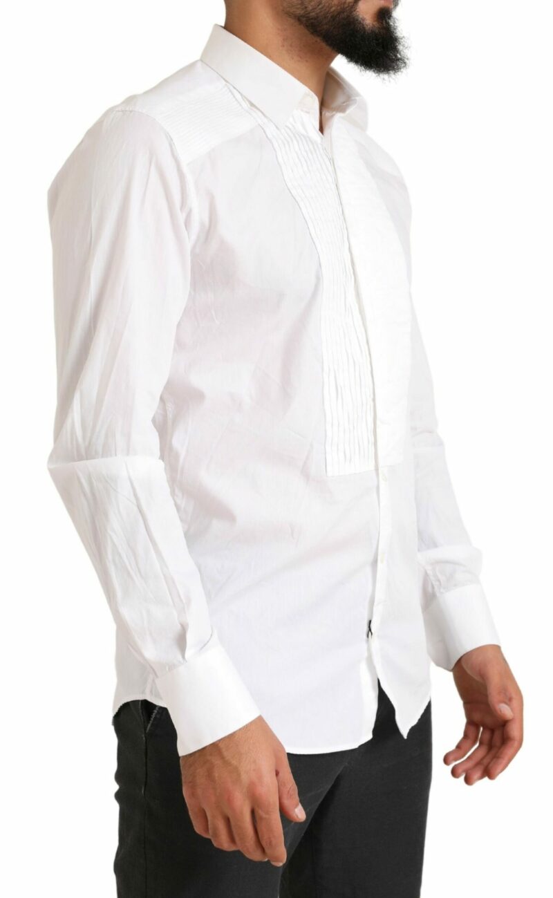 Dolce & Gabbana Elegant White Slim Fit Cotton Dress Shirt - Image 2