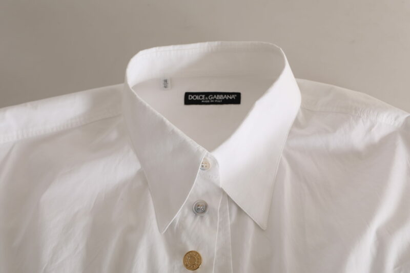 Dolce & Gabbana Elegant White Cotton Formal Shirt - Image 5