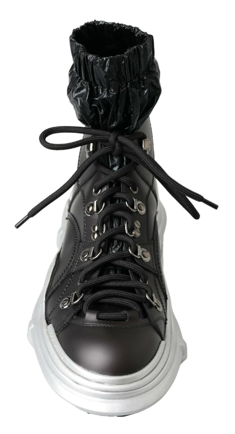 Dolce & Gabbana Black High Top Sneaker Bootie - Image 4