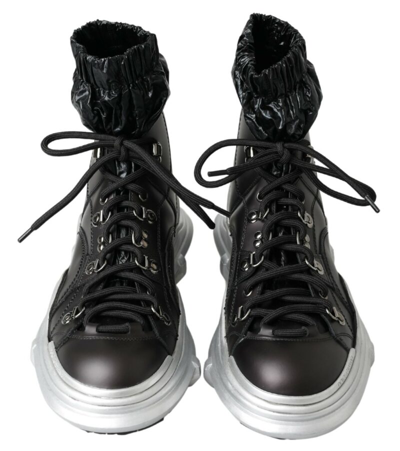 Dolce & Gabbana Black High Top Sneaker Bootie - Image 5