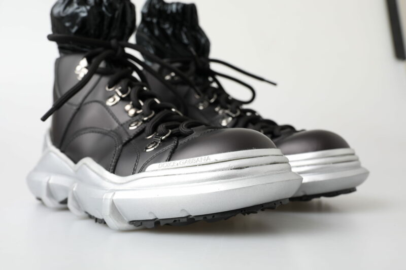 Dolce & Gabbana Black High Top Sneaker Bootie - Image 6