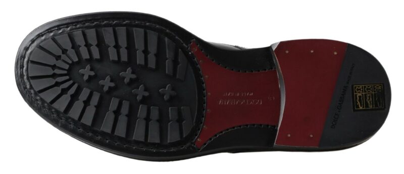 Dolce & Gabbana Elegant Black Leather Men's Boots - Image 3