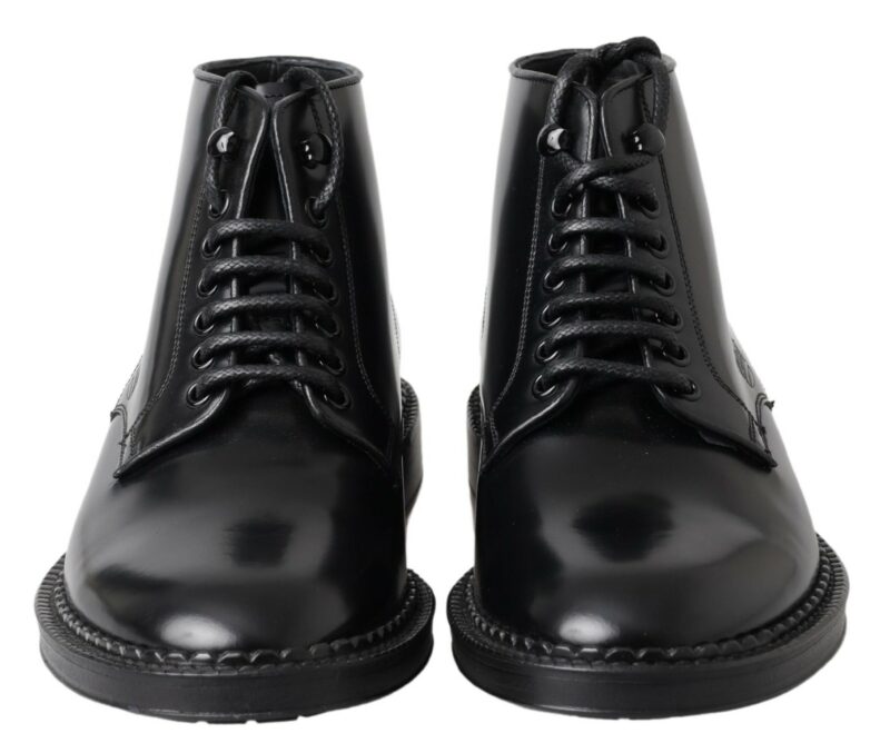 Dolce & Gabbana Elegant Black Leather Men's Boots - Image 6
