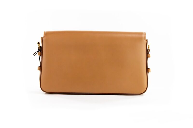 Burberry Grace Small Nutmeg Smooth Leather Flap Crossbody Clutch Handbag Purse - Image 2