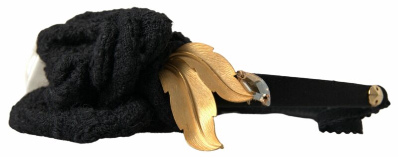 Dolce & Gabbana Elegant Crystal-Embellished Silk Diadem - Image 7