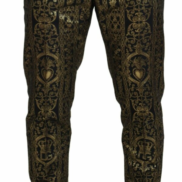 Dolce & Gabbana Elegant Jacquard Evening Pants