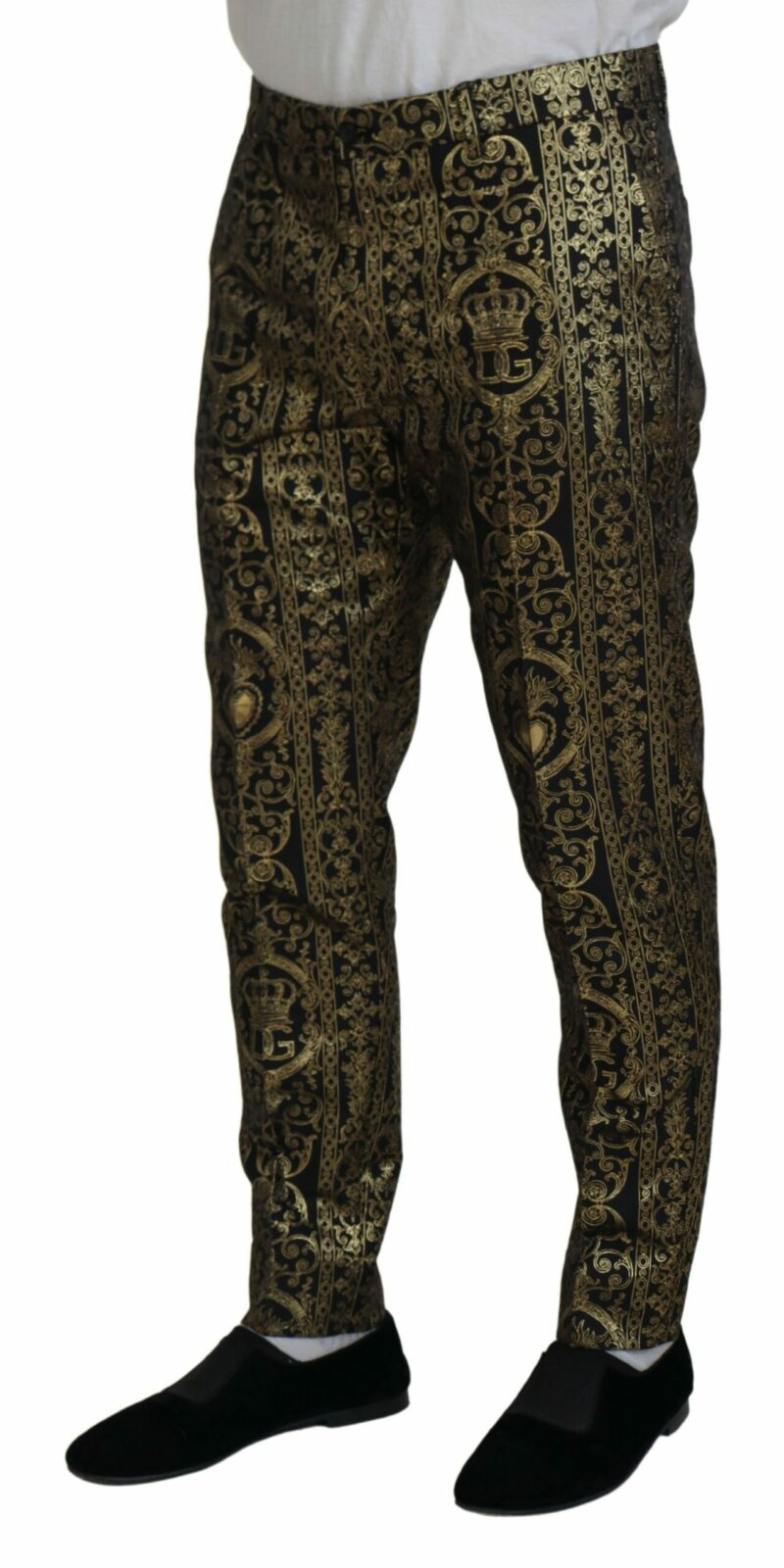 Dolce & Gabbana Elegant Jacquard Evening Pants - Image 2