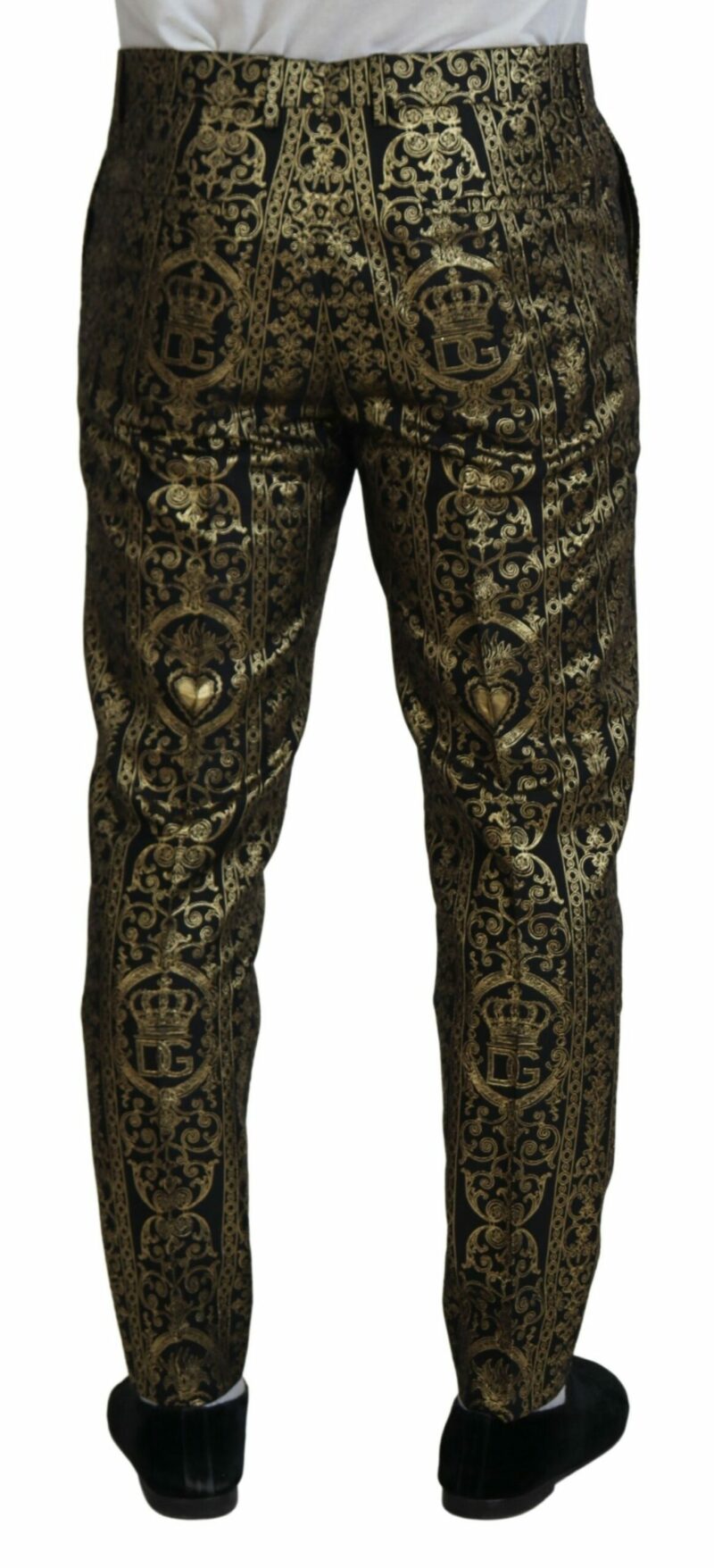 Dolce & Gabbana Elegant Jacquard Evening Pants - Image 3