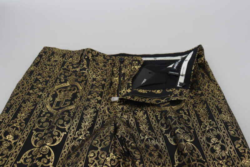 Dolce & Gabbana Elegant Jacquard Evening Pants - Image 5