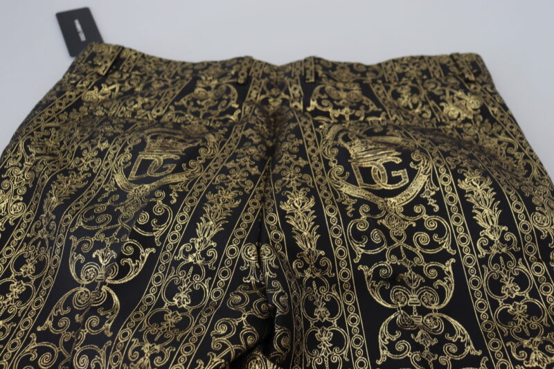 Dolce & Gabbana Elegant Jacquard Evening Pants - Image 6