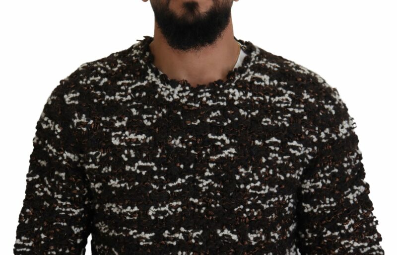 Dolce & Gabbana Elegant Bronze Knit Pullover Sweater - Image 4