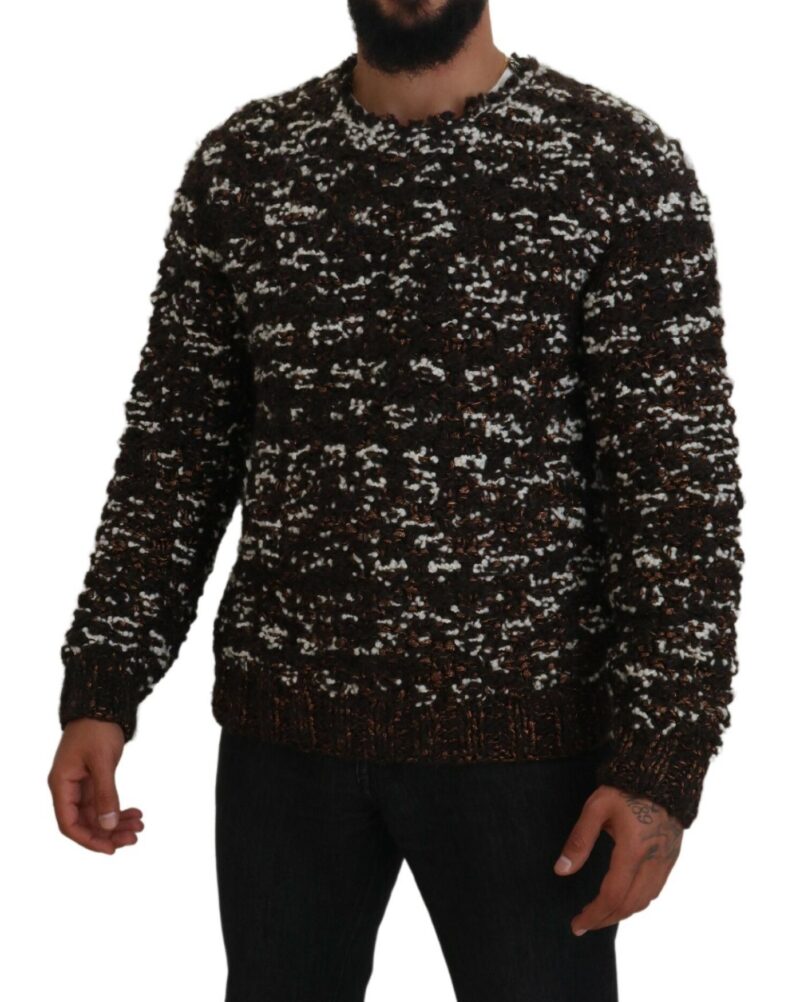Dolce & Gabbana Elegant Bronze Knit Pullover Sweater - Image 5