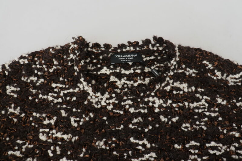 Dolce & Gabbana Elegant Bronze Knit Pullover Sweater - Image 6
