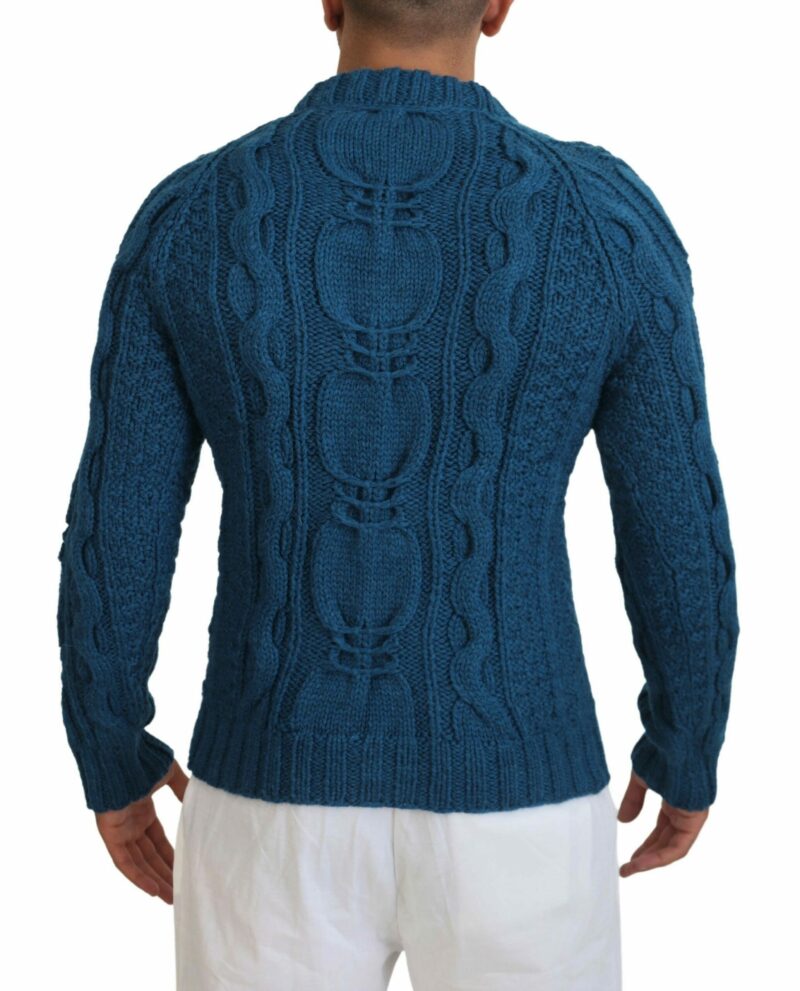 Dolce & Gabbana Elegant Blue Crewneck Sweater - Image 5